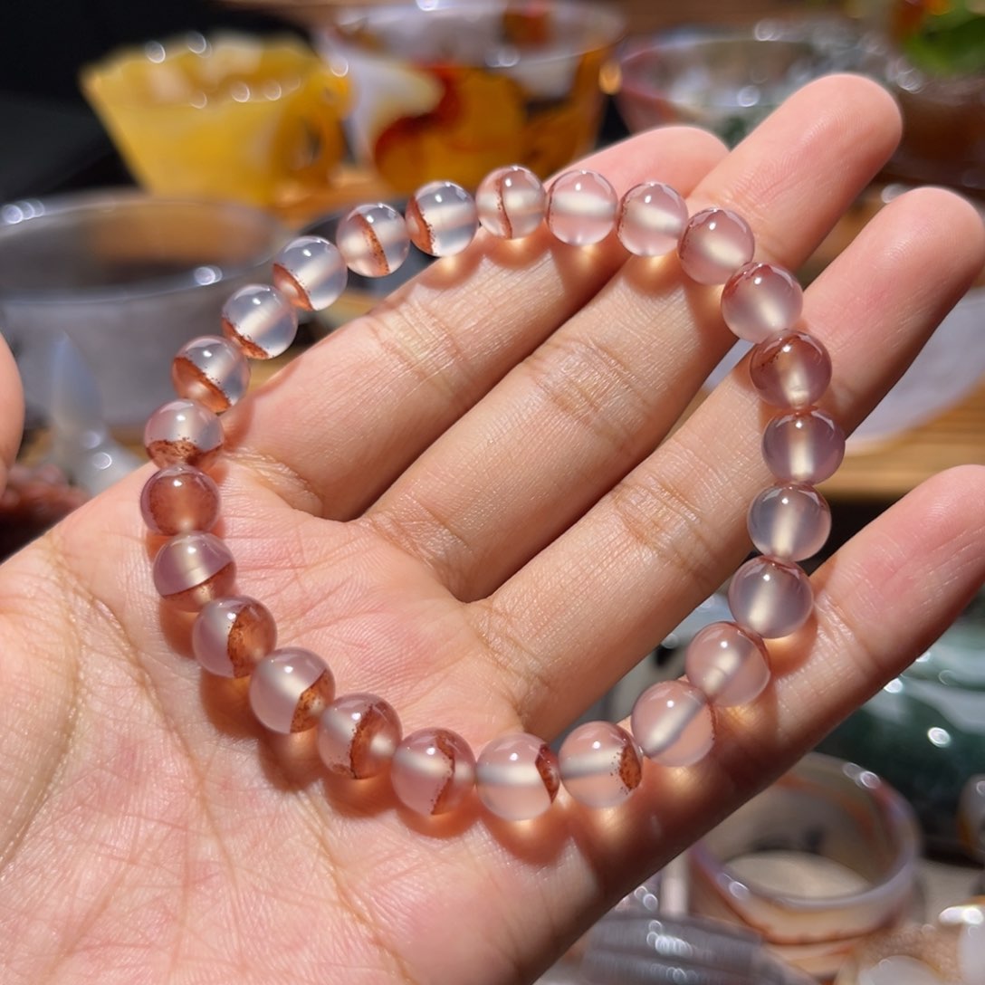 玛瑙/玉髓玛瑙手串8+未镶嵌