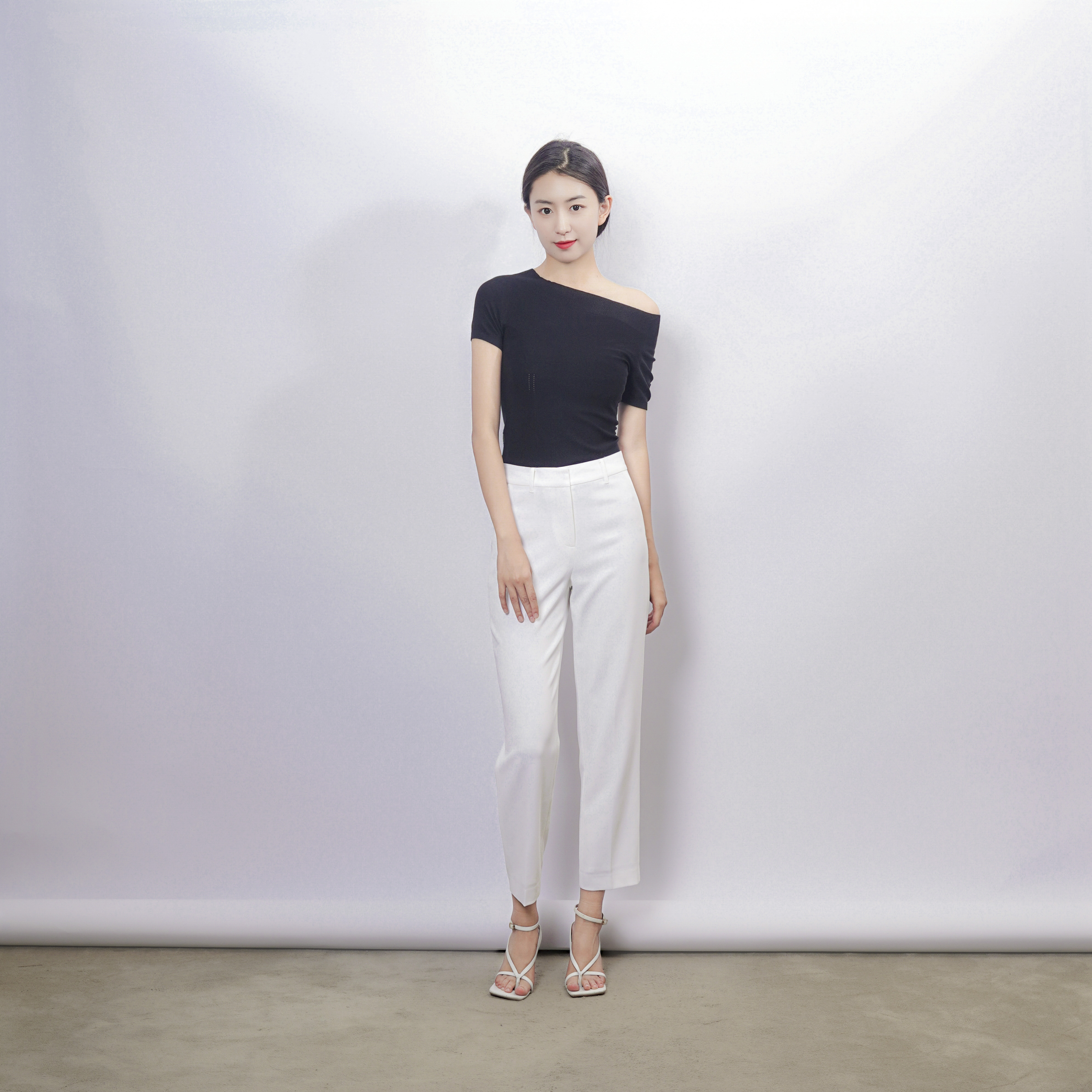 AMASS/阿玛施国裤 经典简约百搭显瘦九分裤烟管裤5100302-4222353