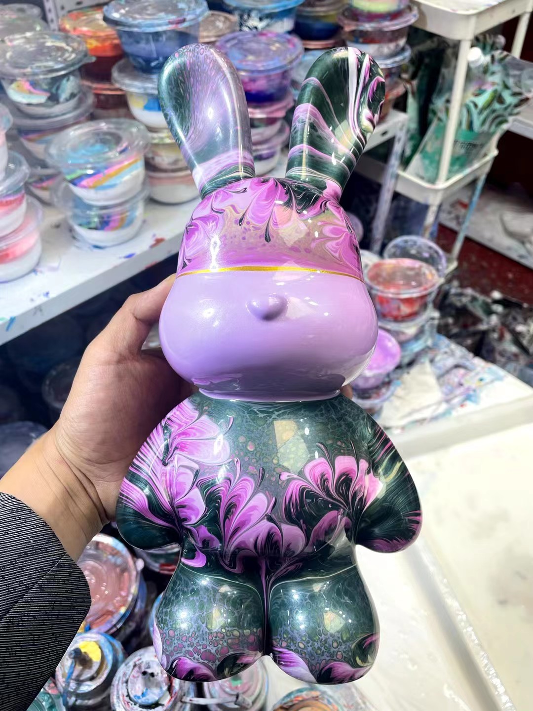 （竞价不退）定制流体熊，兔，狗，猴子，太空，龙人，鸡龙王家居创意摆件