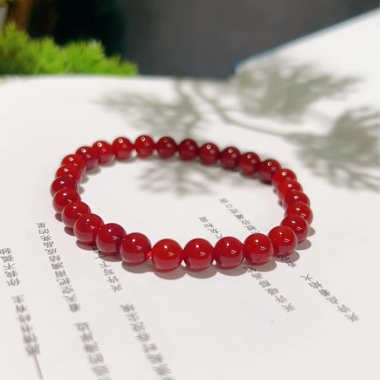 AA天然玛瑙手串圆珠素圈  简约手饰  6mm  多样性发货