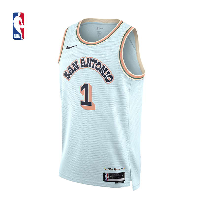 【NBA球衣】NIKE耐克NBA官方City Edition马刺文班亚马速干球衣