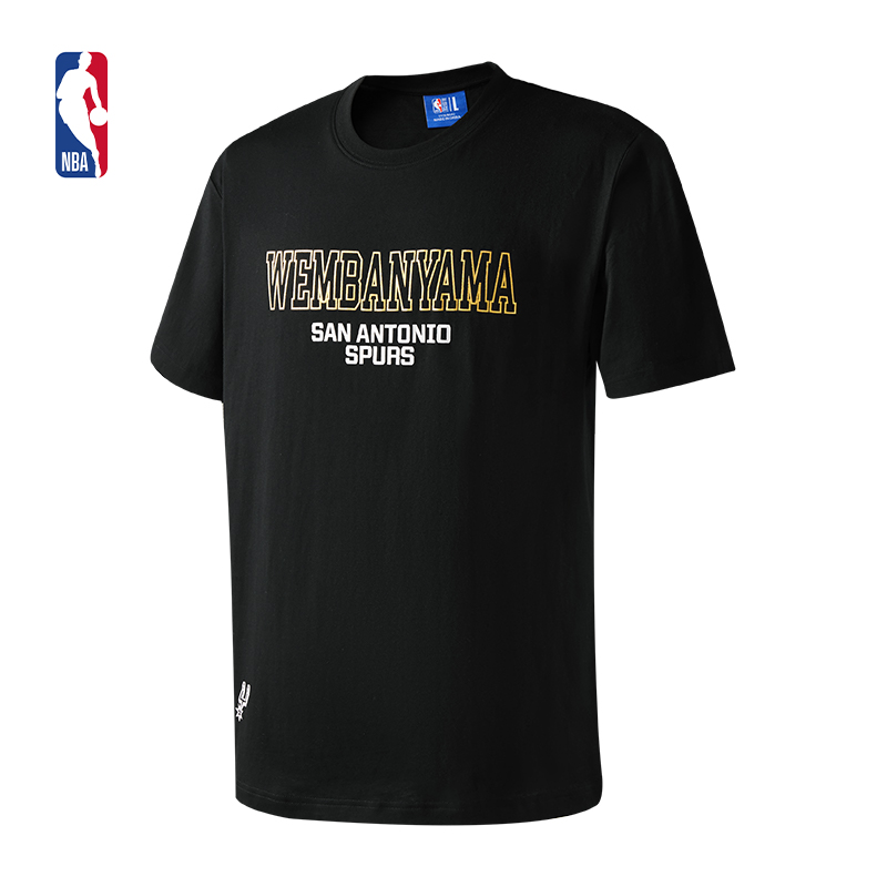 NBA官方文班亚马球员号码系列中性夏季宽松休闲训练运动短袖男t恤