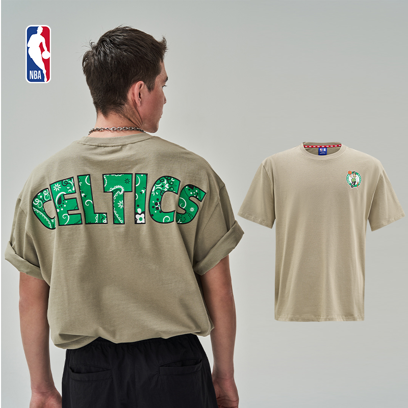 NBA 腰果花系列- 圆领T恤 凯尔特人队 潮流时尚运动圆领T美式夏季