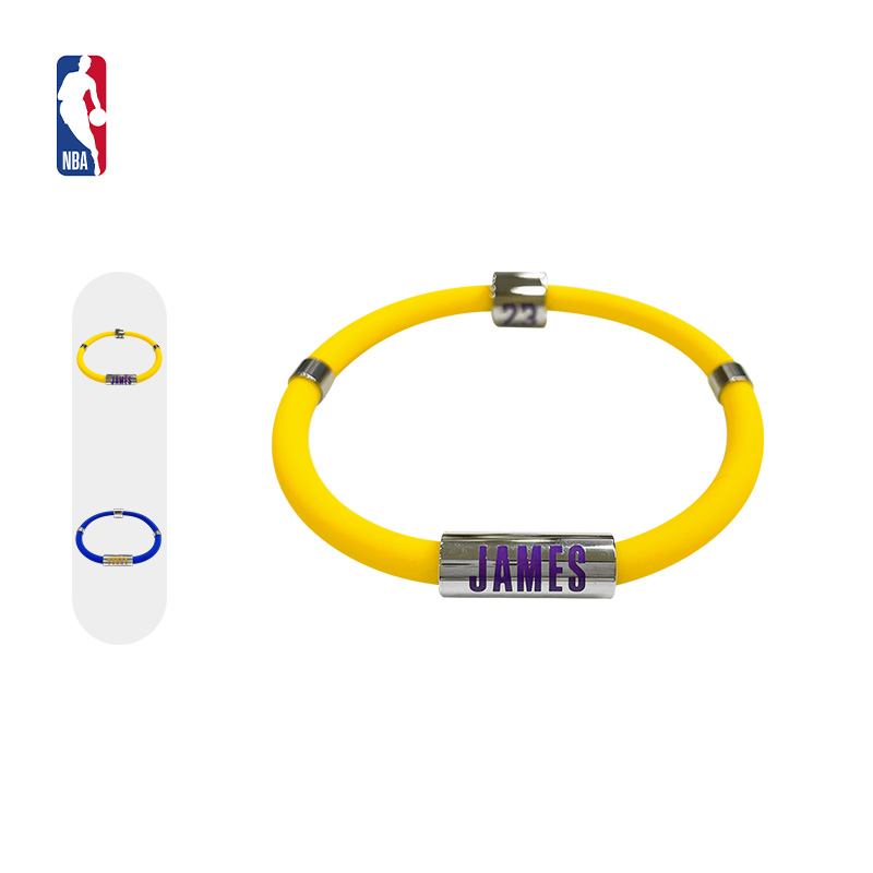 NBA官方中性湖人队詹姆斯磁吸硅胶手环