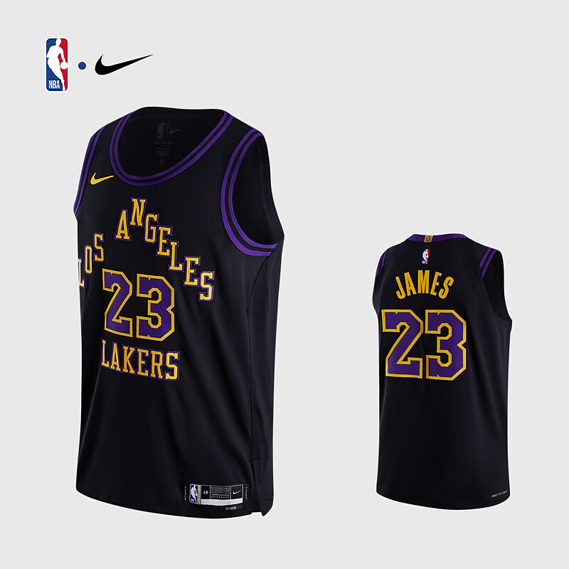 NIKE耐克NBA官方25-26赛季湖人队詹姆斯AU球衣23号速干篮球服
