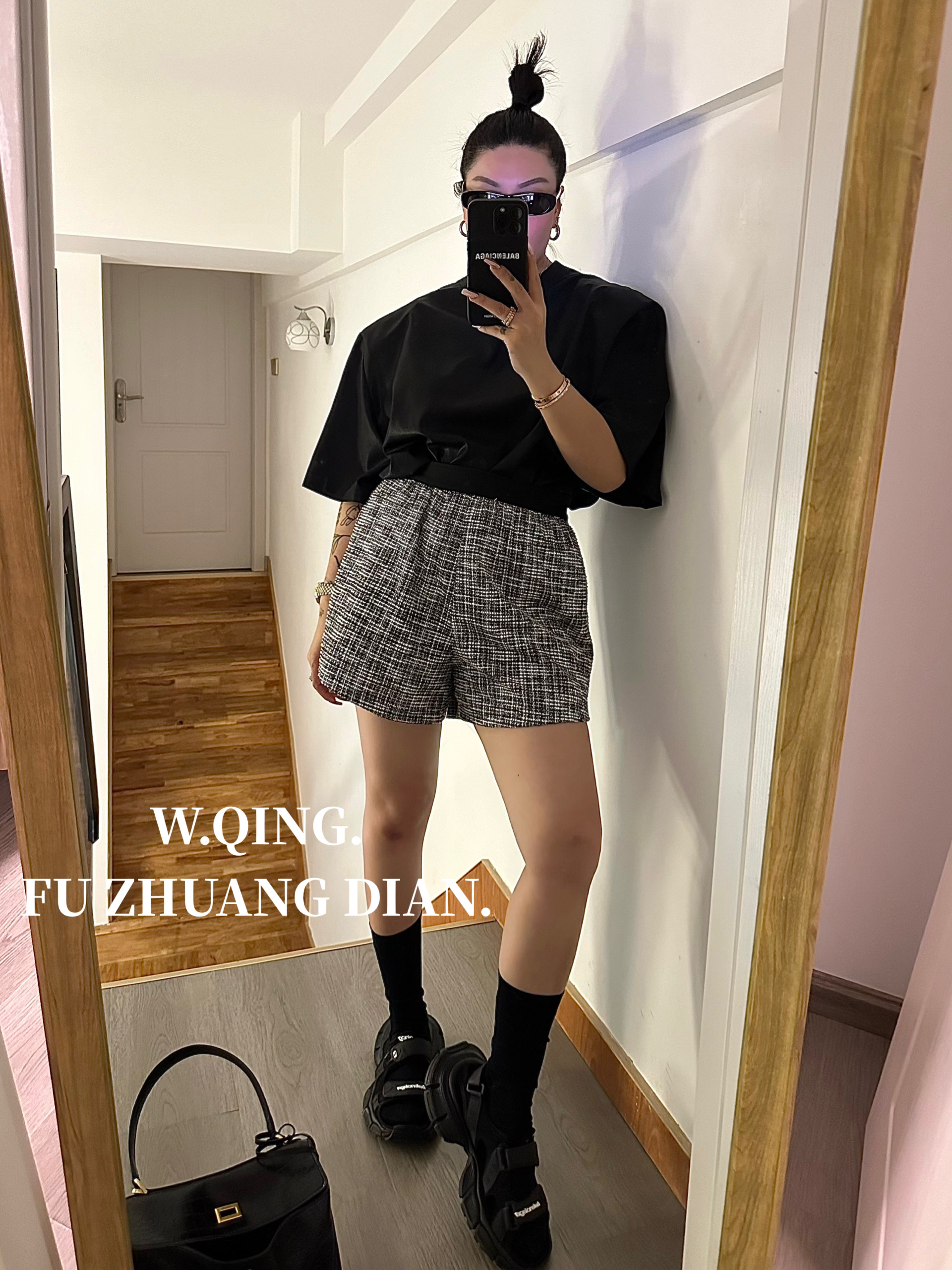 松紧腰夏季薄款小香风短裤（不支持7天）