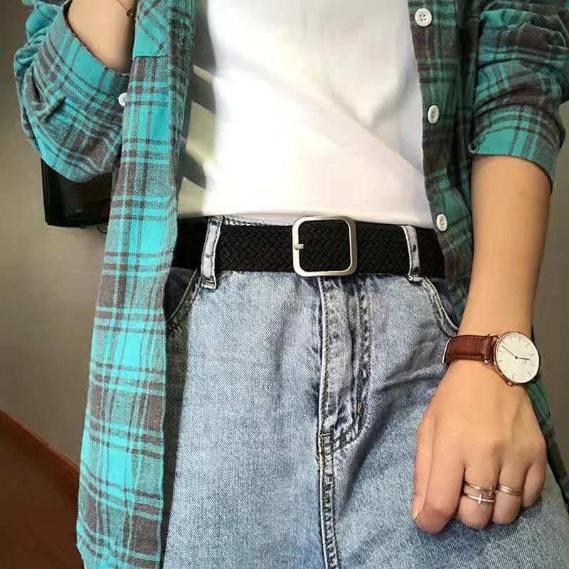 腰带男款社会青年学生百搭牛仔裤裙装饰军训免打孔潮流裤皮带女款