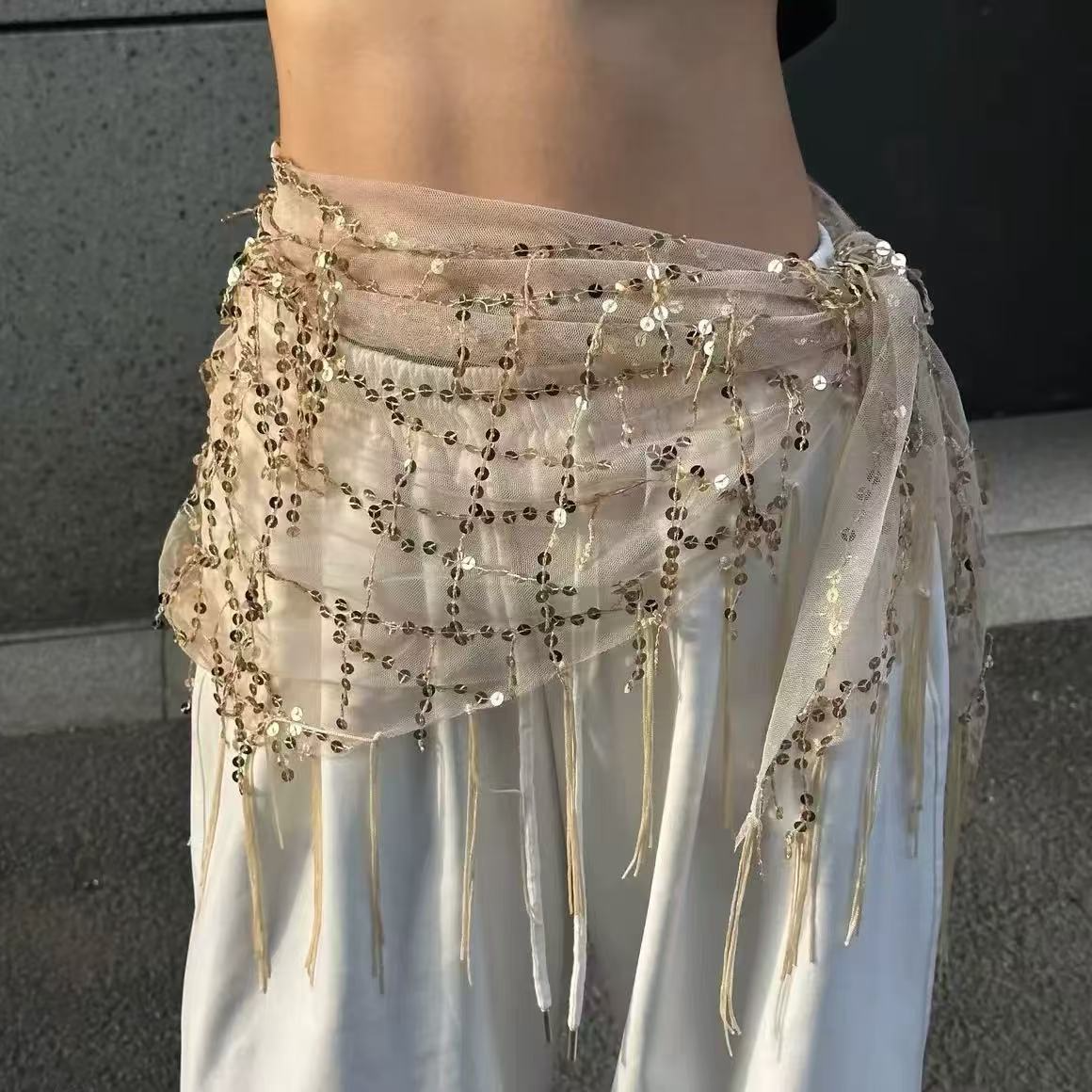 辣妹爵士舞穿搭屁帘三角巾