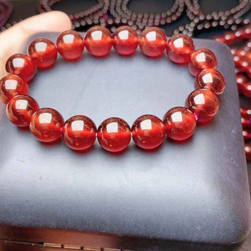 【闪购商品】石榴石手链未镶嵌?****?卡10橙红