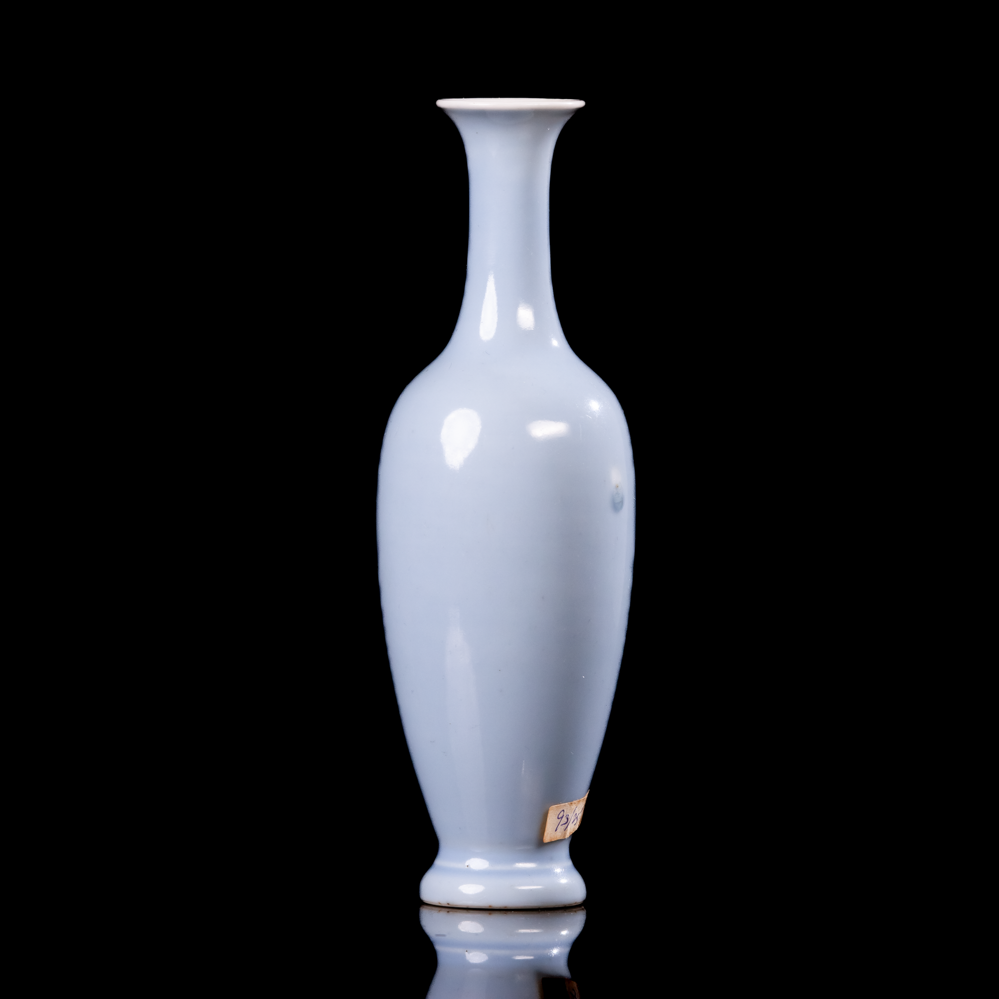 民 天青釉柳叶瓶瓷器W-2645