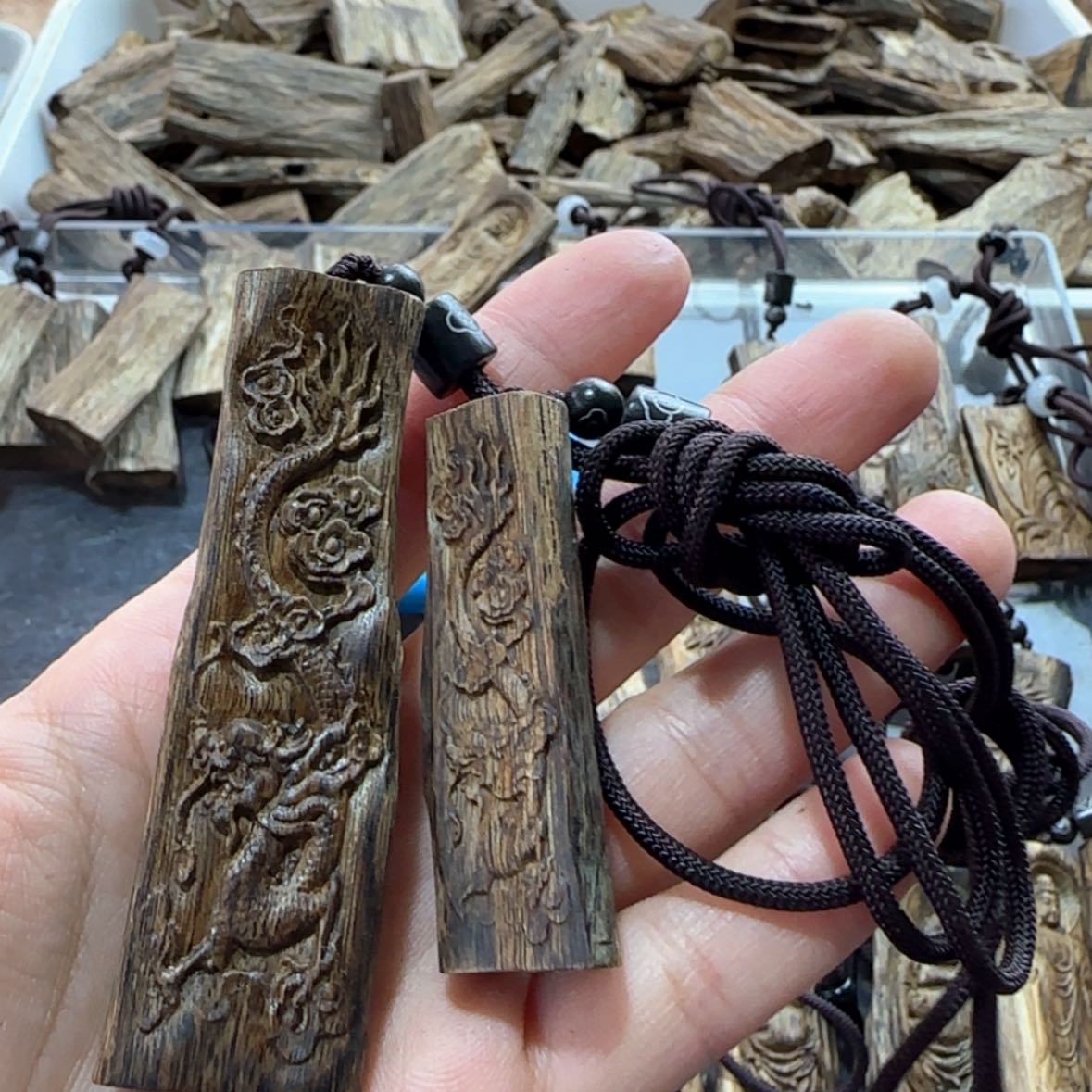 【闪购商品】香道类培*雕刻牌一对