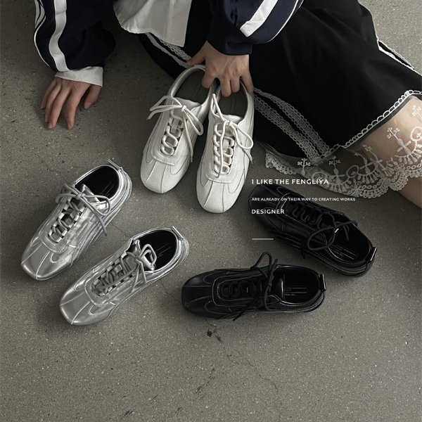 Milk女鞋严选~真皮版小众复古休闲鞋百搭设计感休闲时尚鞋德训鞋