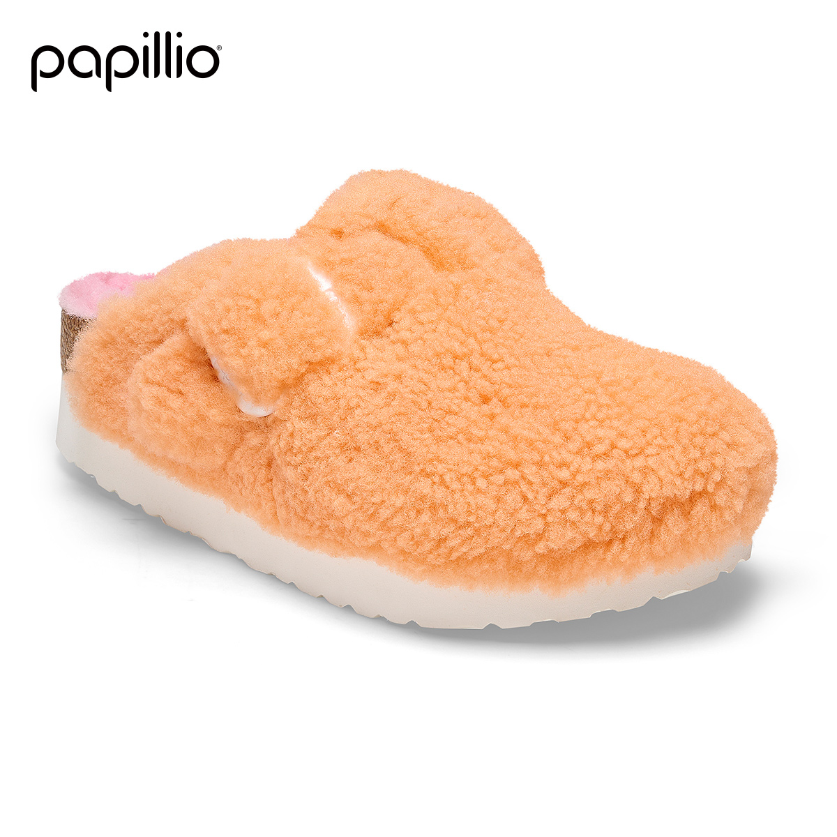 BIRKENSTOCK勃肯德国进口Papillio大扣女Boston Teddy厚底毛毛鞋
