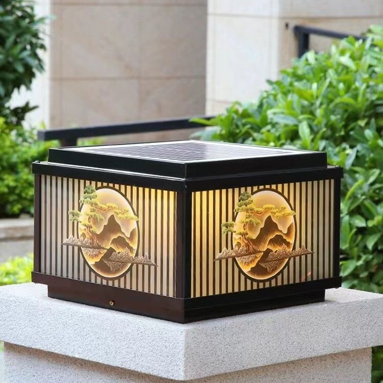 铝材围墙灯太阳能户外庭院灯围墙围栏柱头灯室外花园景观防水别墅