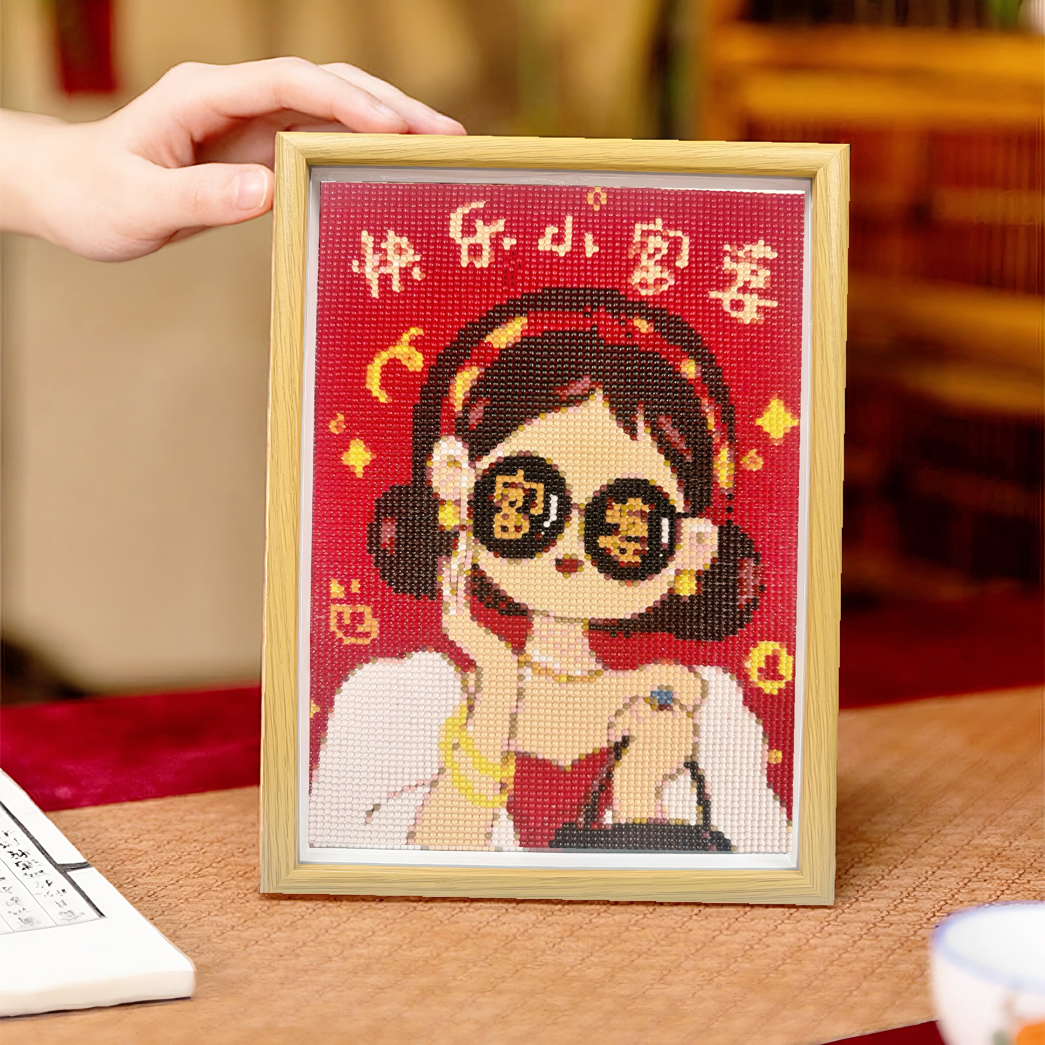 带框新款满钻环保钻石画人间小富婆diy送闺蜜端午节礼物手工制作