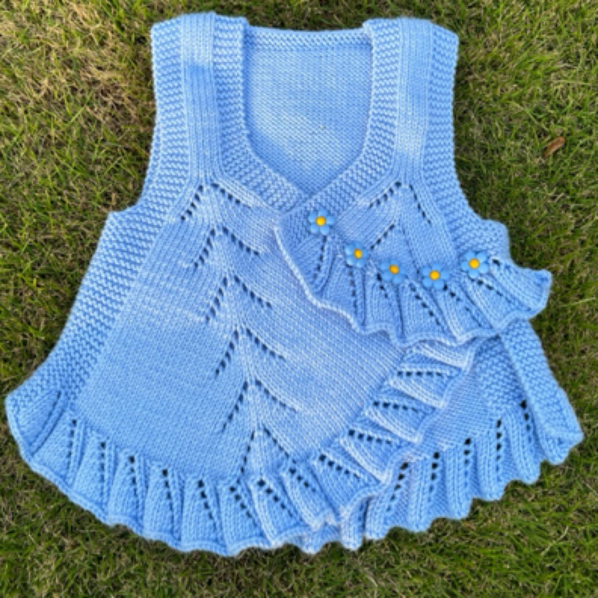 荷叶边背心知夏新款棒针线宝宝毛线手编Diy毛衣线围巾线帽子