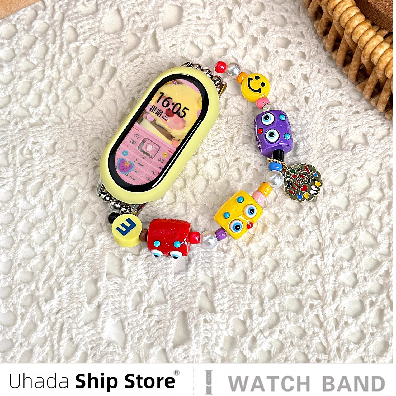 【uososo】适用小米手环10表带多巴胺小怪兽手链小米手环9可爱表带