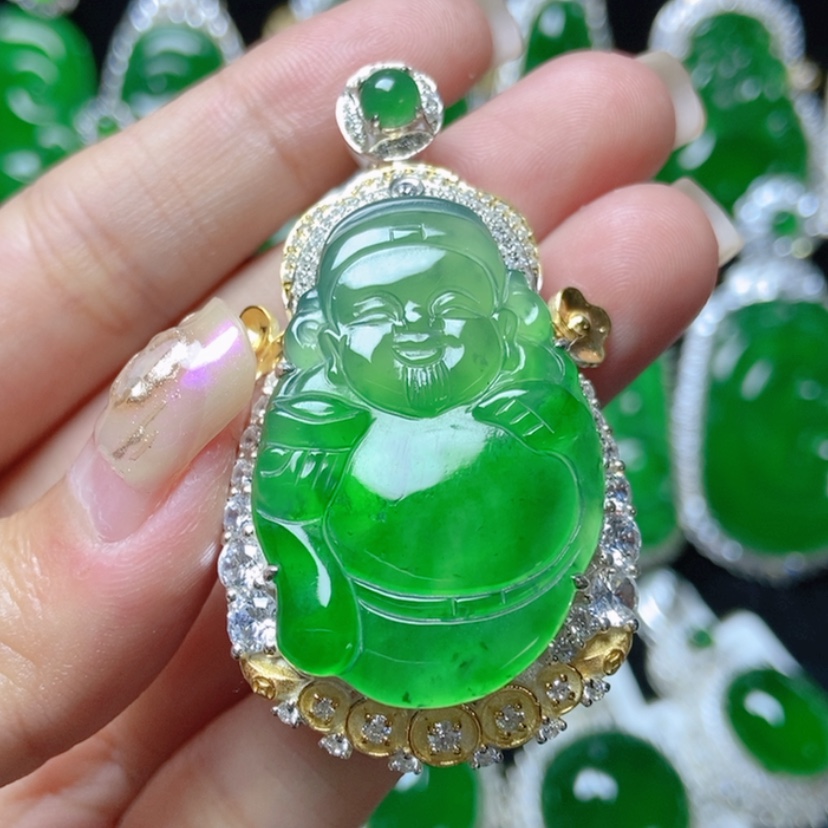【闪购商品】翡翠吊坠银S925镶嵌