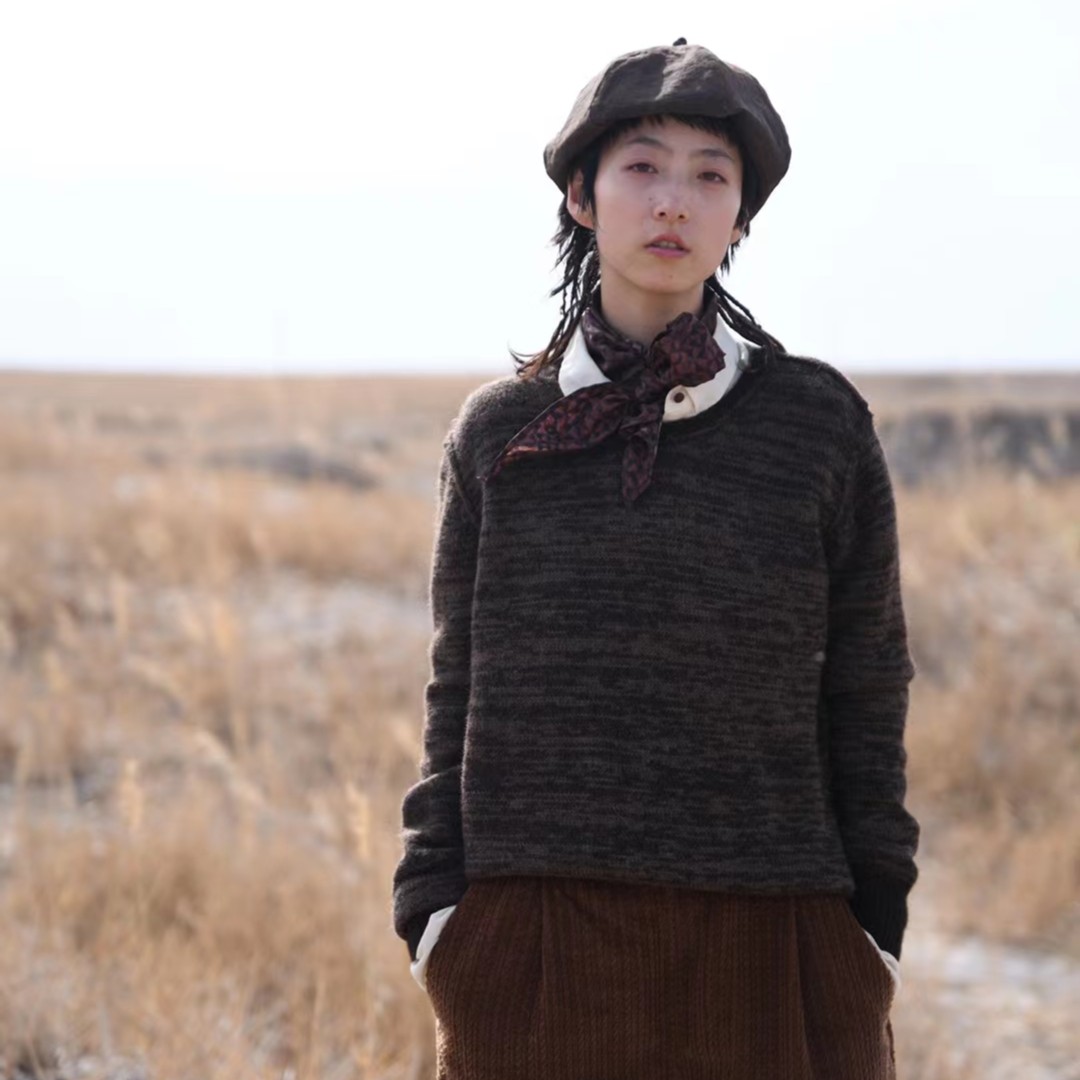 7折款左岸迷香羊驼毛衣7022套头休闲复古文艺百搭保暖