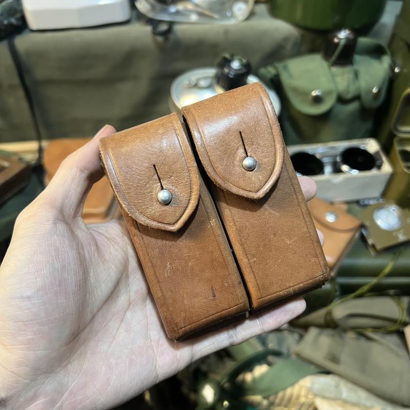 正品老货牛皮双腰包全新库存