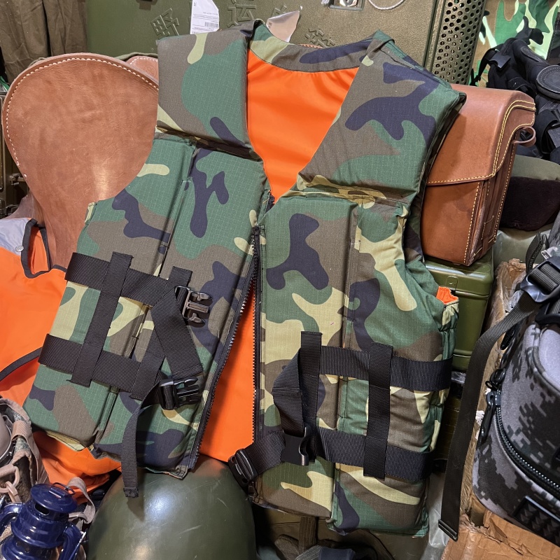 正品老货绿色救生衣双面救生衣全新库存