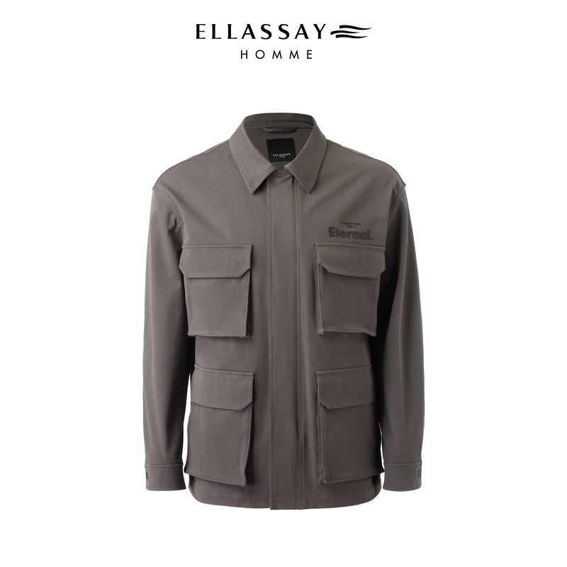 ELLASSAY歌力思男装四贴袋休闲时尚旅行者夹克外套EME341T03800