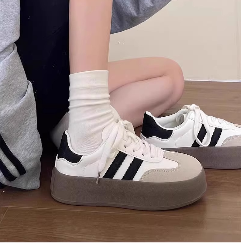 德训鞋美拉德阿甘女2025春秋季新款复古小众小白鞋爆款休闲板鞋子