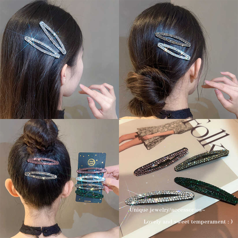 韩国边夹发夹女2023新款刘海碎发水钻bb夹子头饰后脑勺掰掰夹发卡