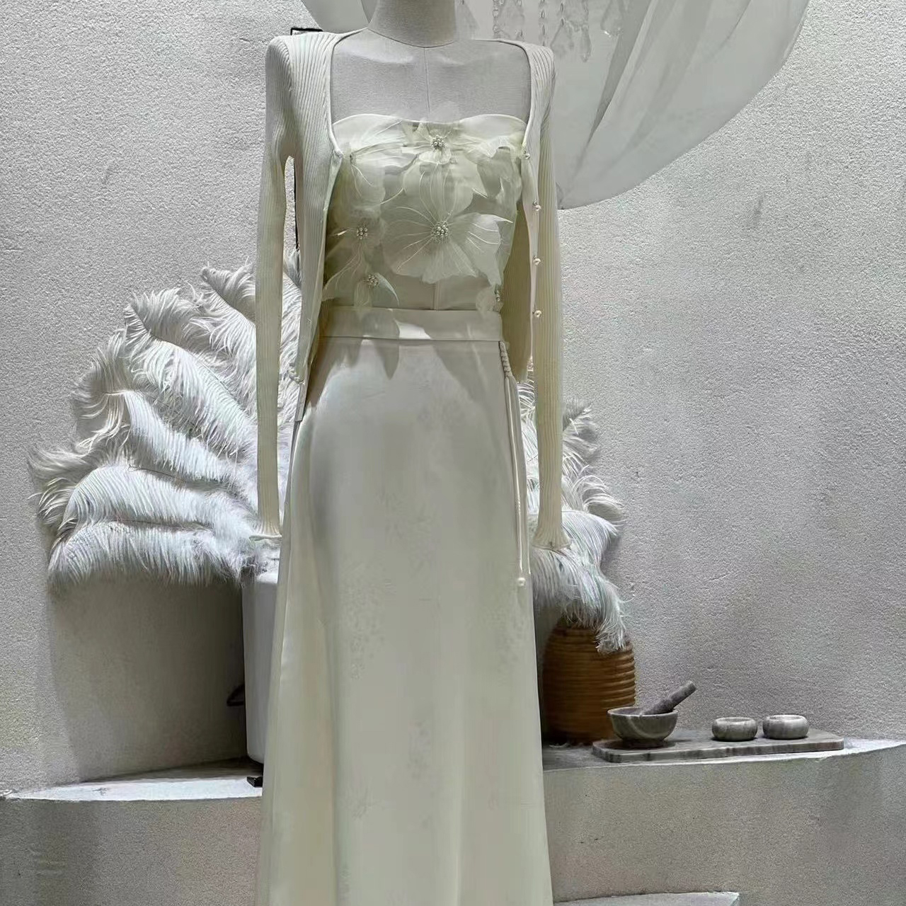 【允迪】（001-100）直播间品类法式蕾丝边花朵女装气质蕾丝边上衣