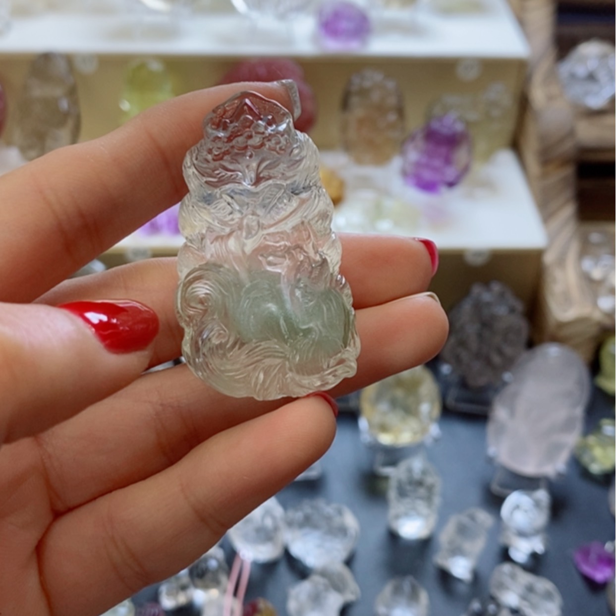 【闪购商品】水晶颈饰未镶嵌ㅤ*宁绿幽灵狐➕链➕绳子