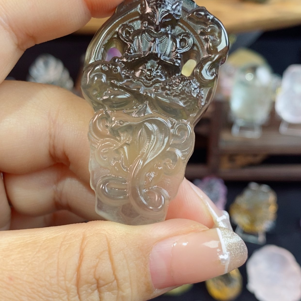 【闪购商品】水晶颈饰未镶嵌叶*言茶水渐变5仙