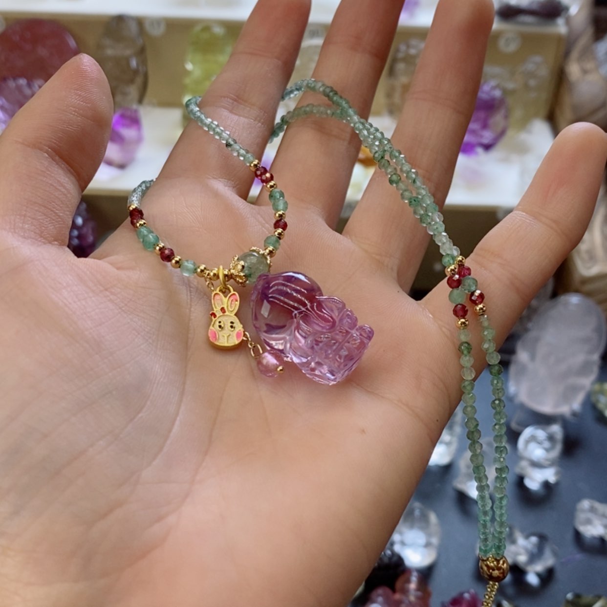 【闪购商品】水晶颈饰未镶嵌ㅤ*宁紫水貔貅➕链