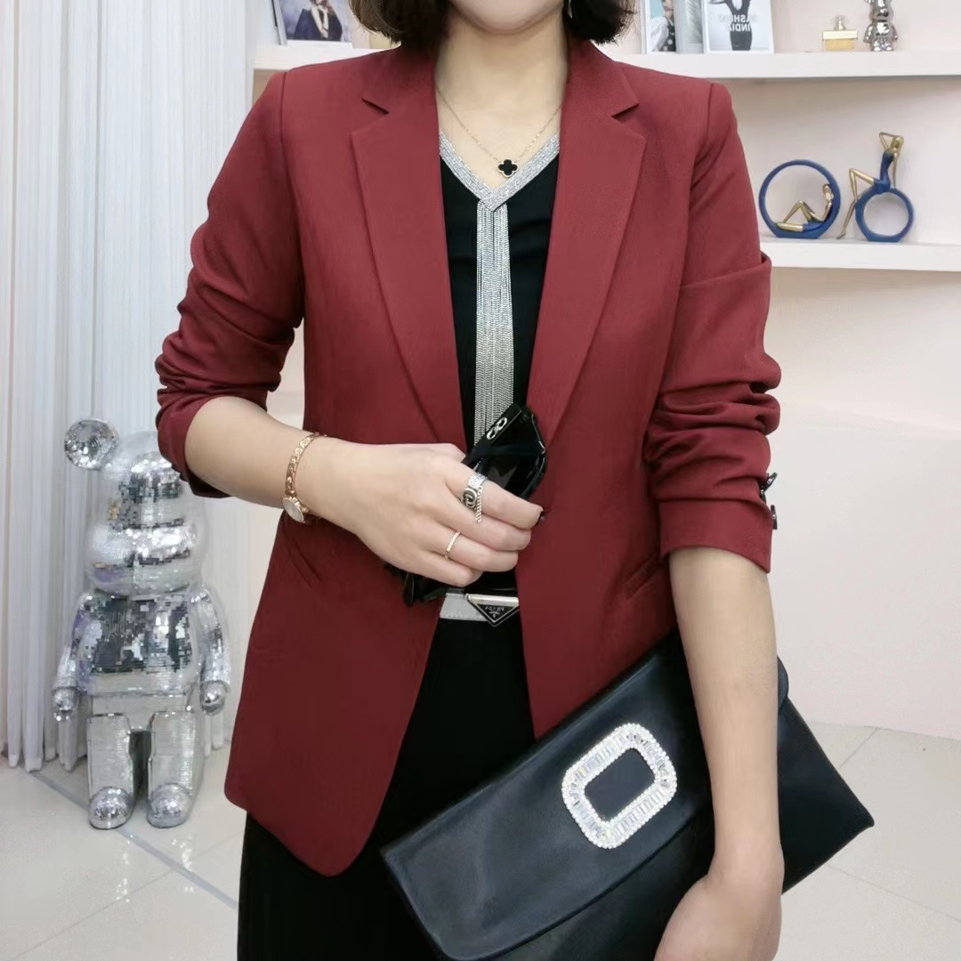 (薇薇推荐)6051轻奢小西装时尚气质显瘦修身西服简约百搭女士