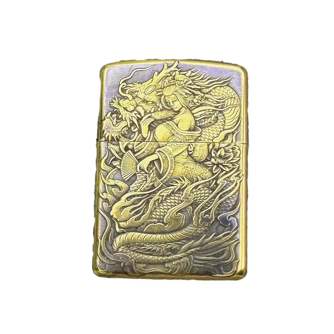佐罗【人中龙凤】/双面3D立体浮雕/902S盔甲机/防风/煤油打火机