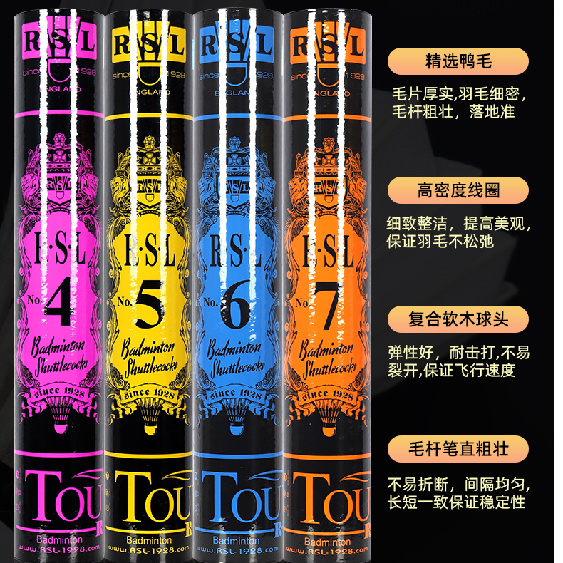 官网正品RSL亚狮龙4号5号6号7号羽毛球专业训练比赛用球耐打