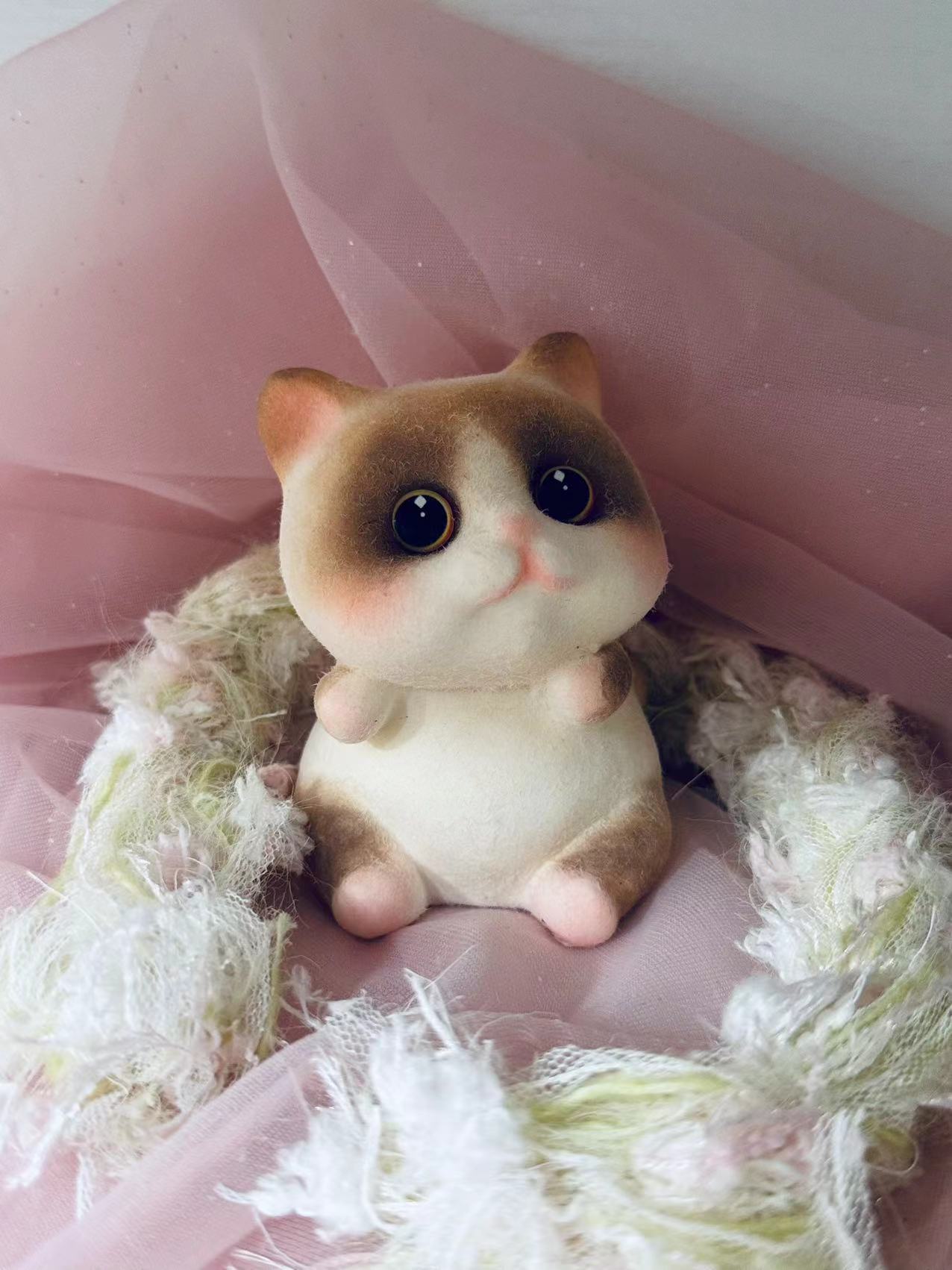 可爱猫咪硅胶捏捏乐解压玩具纯手工制作食品级硅胶