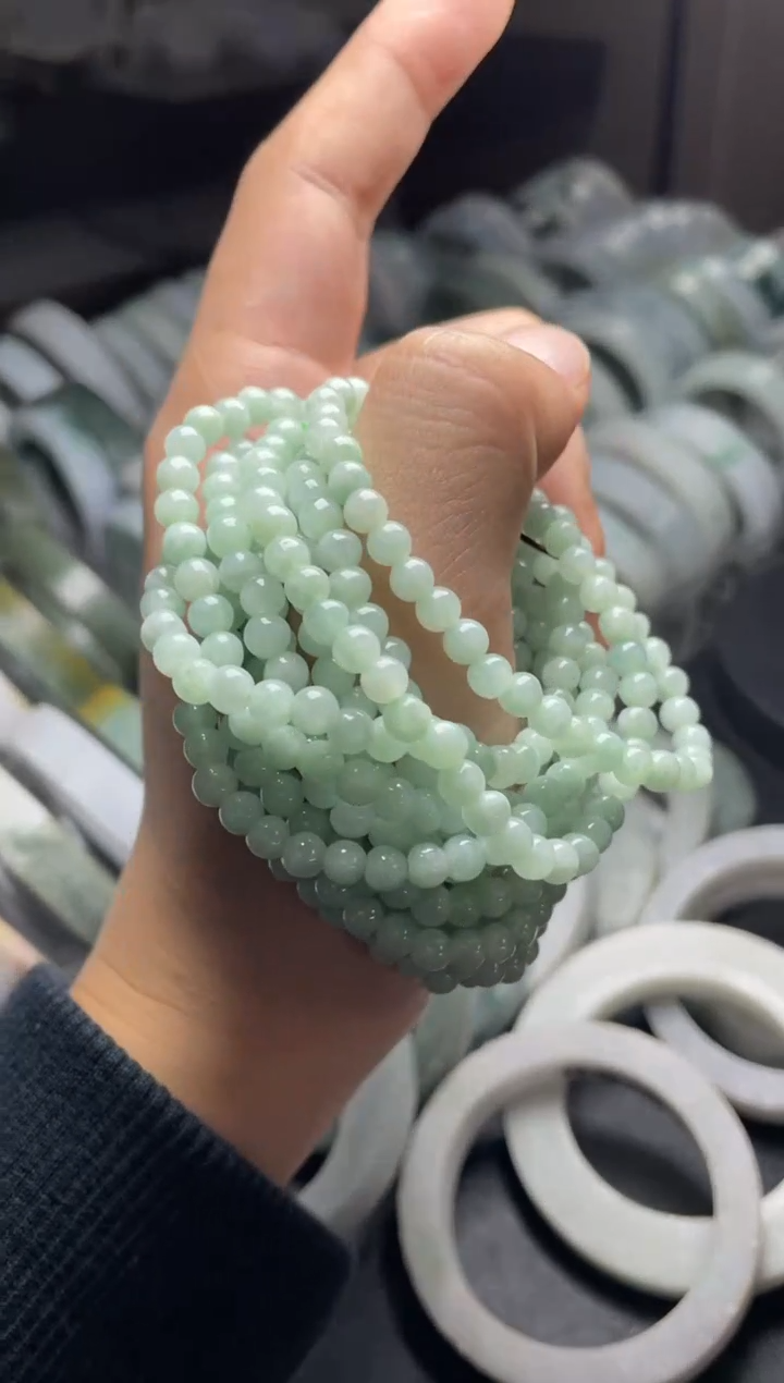【闪购商品】翡翠果绿珠串未镶嵌天然A货翡翠多样性发货一件