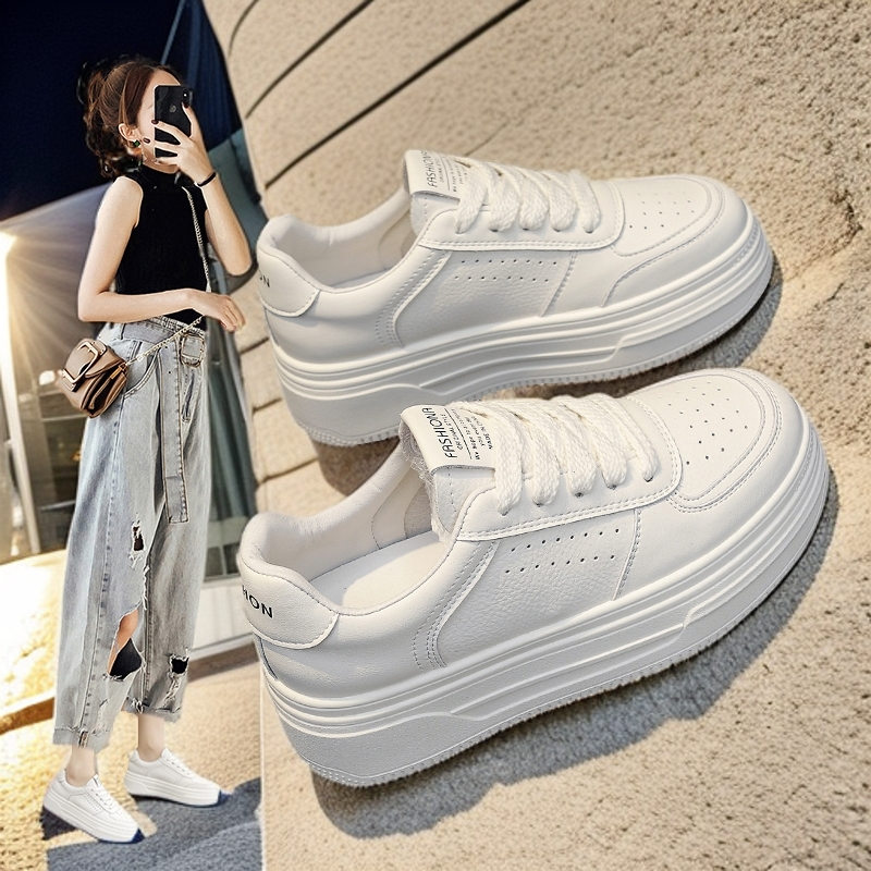 增高5公分 厚底小白鞋女百搭春秋季韩版休闲运动鞋新款网红女鞋子