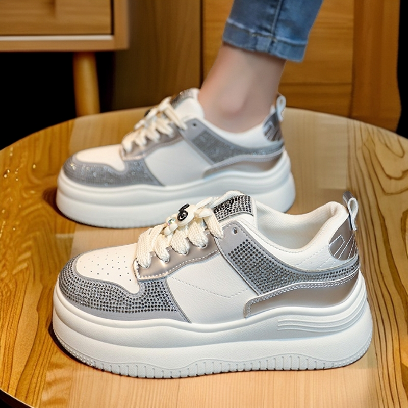 5公分 厚底小白鞋百搭春秋季韩版小个子休闲运动鞋新款网红女鞋子