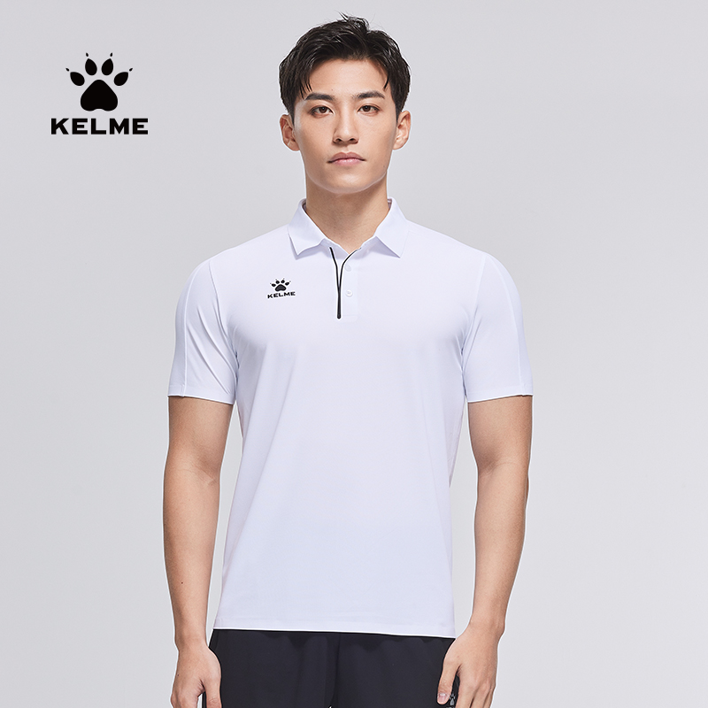 KELME卡尔美运动Polo衫速干翻领T恤男士足球网球短袖商务休闲保罗