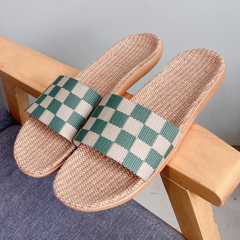 2025新款四季亚麻拖鞋女夏季居家用情侣室内软底轻便耐磨凉拖鞋男