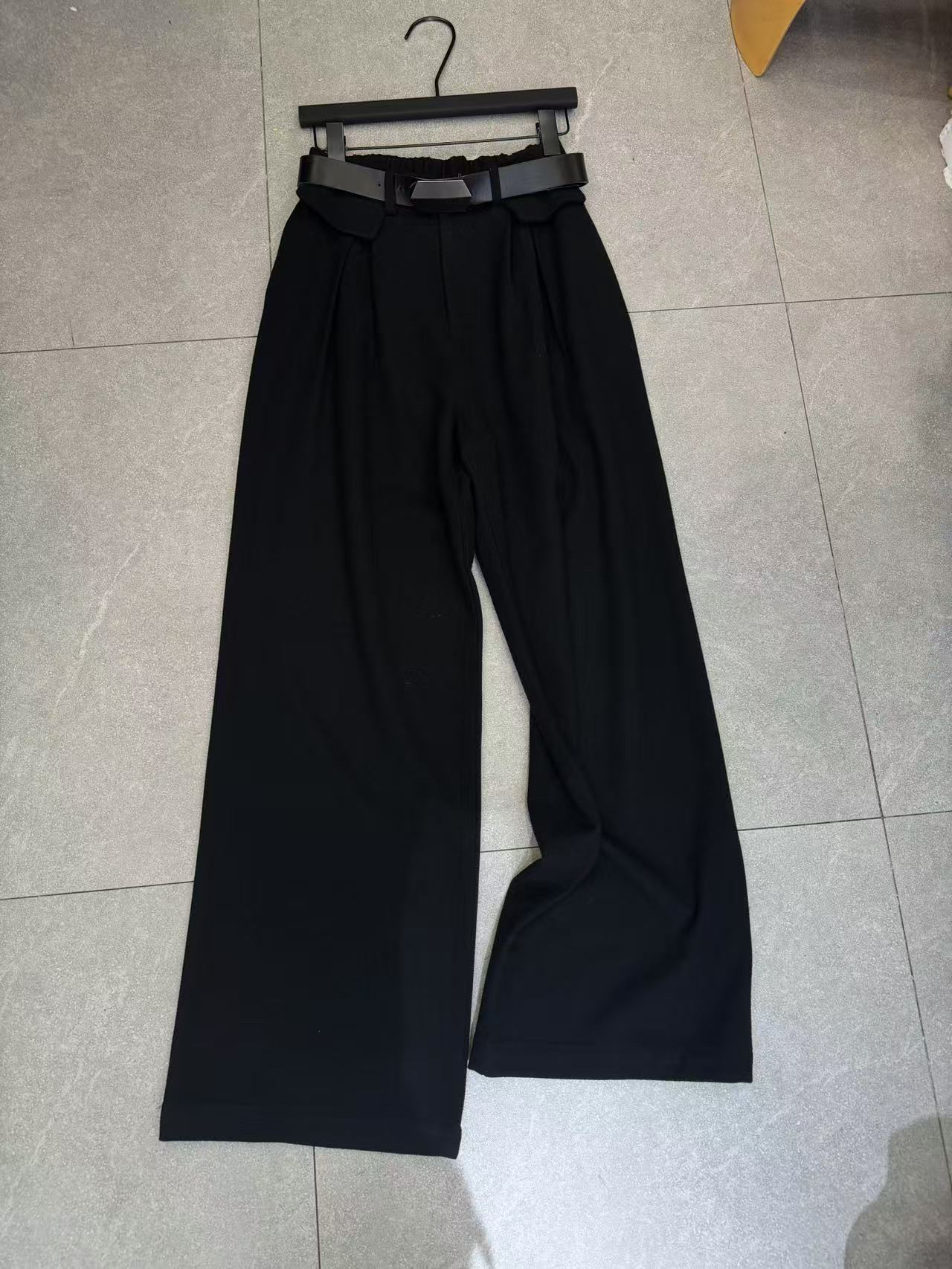 KW【高阶西裤】油欧货小众百搭显瘦松紧腰厚料直筒休闲裤西裤