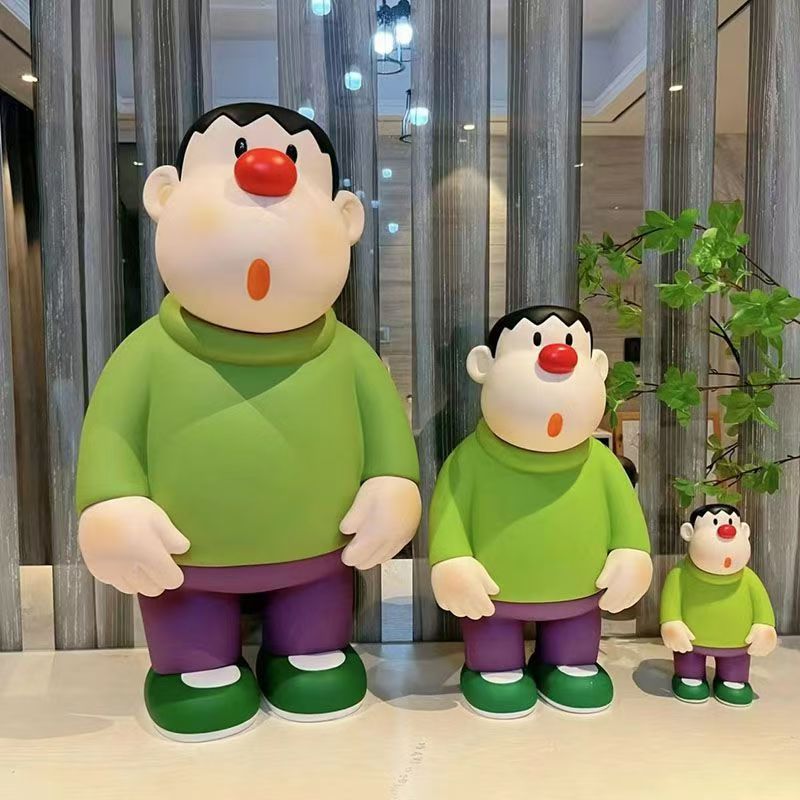 胖虎三件套高颜值可爱卧室玄关桌面公仔娃娃装饰生日礼物大型网红