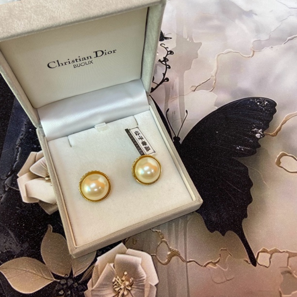95新 DIOR/迪奥 全原耳夹圆形法式气质百搭