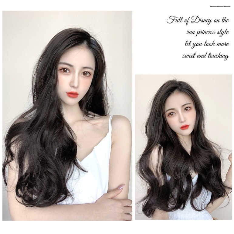 73-75一片式无痕发片隐形无痕接发片非假发片.卷发全真发非全头套