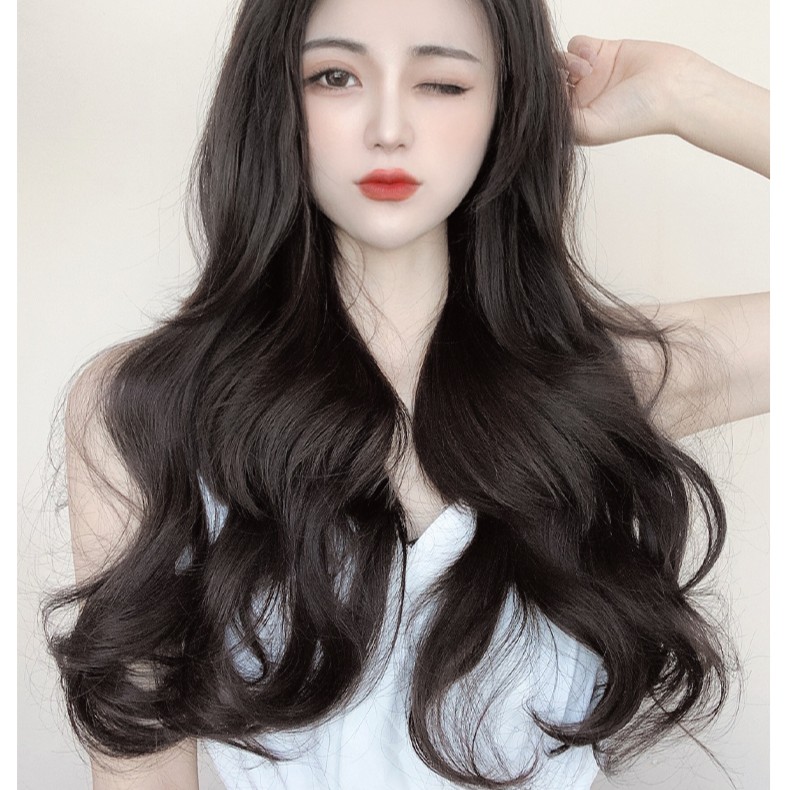 53-55一片式终身免费重做卷发片接发片卷发.全真发制非头套永久卷