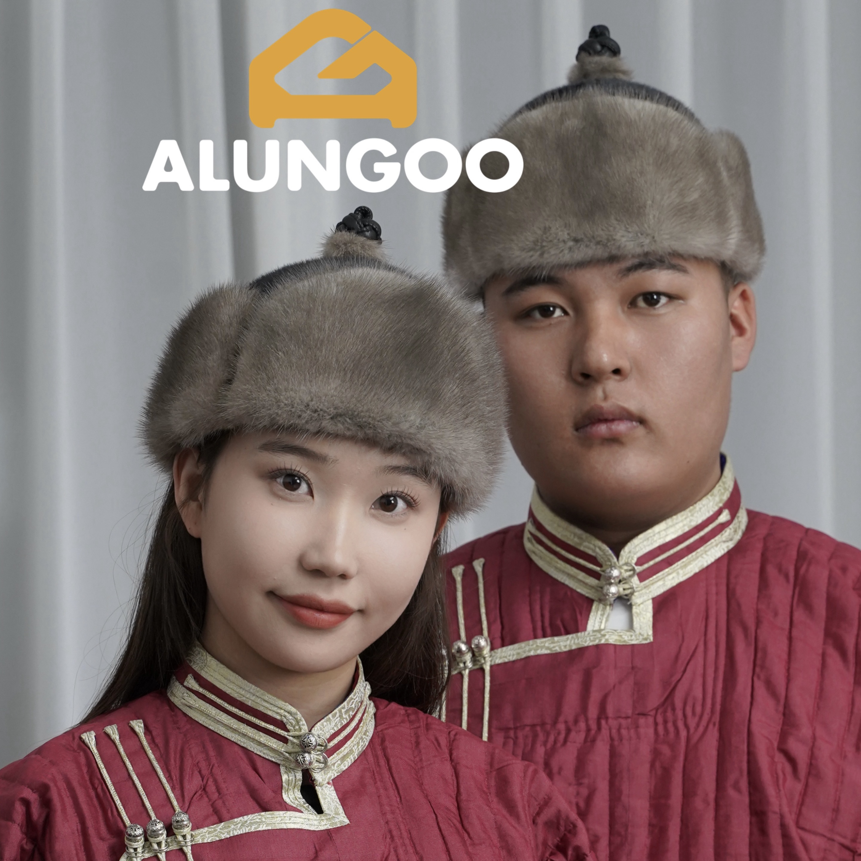 【秀气四面新款】男女同款水貂海豹皮四面蒙古帽子搭配蒙古袍