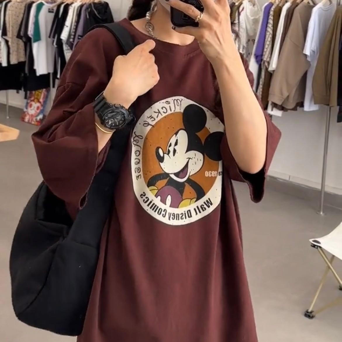 【编号101-200】卫衣T恤衬衫宽松版潮牌女装印花圆领休卡通T恤