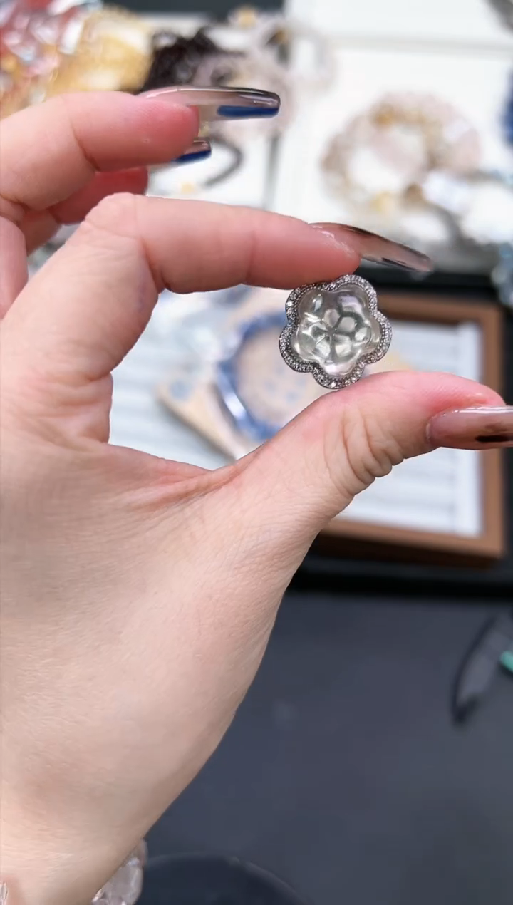 【闪购商品】水晶配件银S925镶嵌49b多样性发其一/1个/默认微瑕
