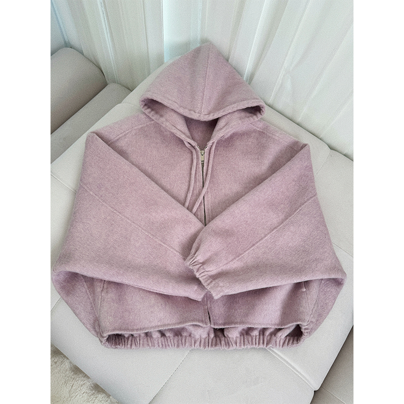 NAVST双面呢连帽宽松拉链外套NQ240967WT2SS